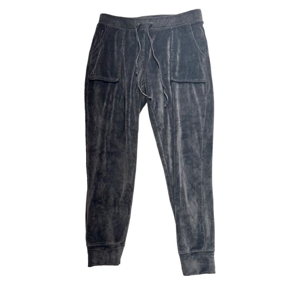 Cynthia RowleyâSleepwear Womens Gray Velvet Jogger Pants w PocketsâLoungewearâ